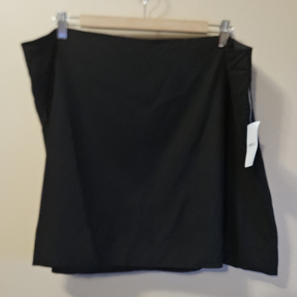 NWT Forever 21+ Women's Size 2X Black Short Skirt Linen Blend